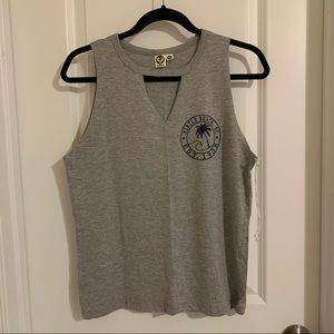 NWOT Lagaci Myrtle Beach Gray Tank Top, M